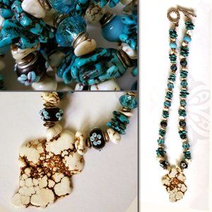 New Zealand Teal Stone Necklace